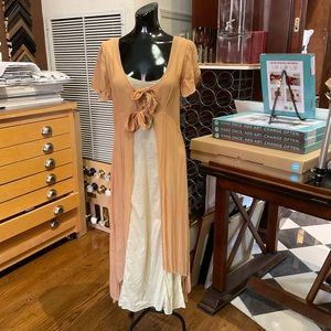 ECOTE Vintage Dress w/ Short Sleeve Lightweight Covering Attetched|Size Medium